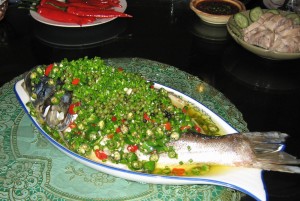 steamed fish with chiles