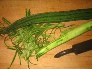 loofah squash, peeled