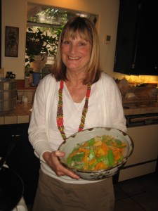 Barbara with Squash and Peas