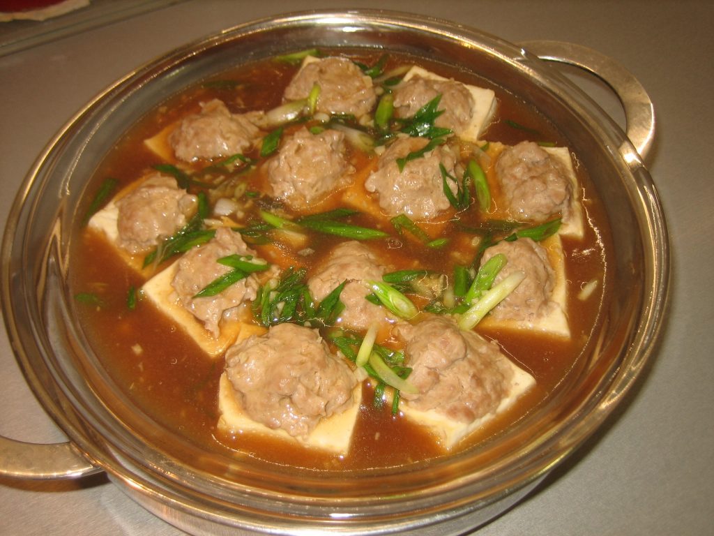 Natalie Com Liu's Tofu topped with Pork